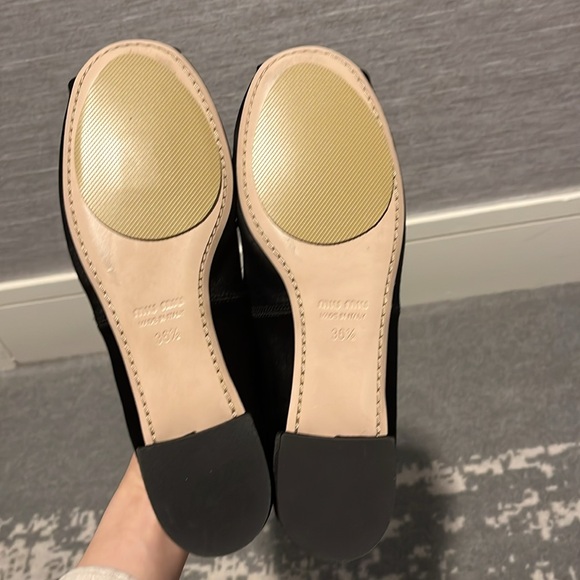 Miu Miu black satin flats, size 6.5 - Picture 6 of 9